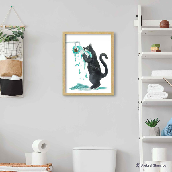 Tuxedo Cat Print Cat Decor Cat Art Home Wall-84.jpg