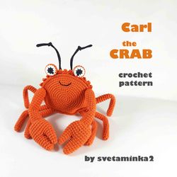 Amigurumi Crochet Pattern Crab Crochet Pattern Sea Creature Crochet Pattern