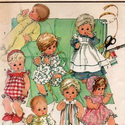 Baby Doll 15-16 inch Clothes Pattern Simplicity 7644 PDF
