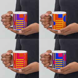 Set of 4 Modern Mugs