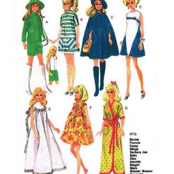 Barbie clothes Patterns Mc Calls 9099 PDF