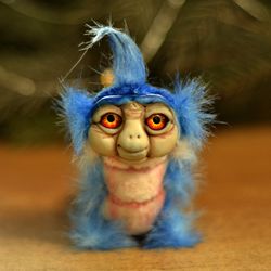 Worm from Labyrinth,ello, monsters, kawaii plush, ooak ,handmade gift, Art Doll