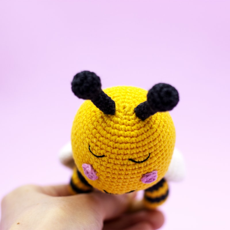 Baby rattle honey bee, bee teething toy, bumble bee sensory | Inspire ...