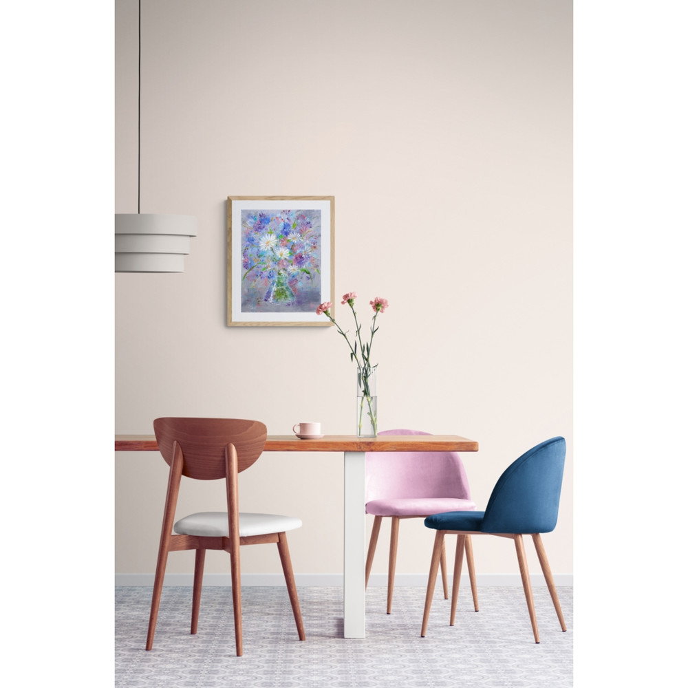 Bouquet-of-wild-flowers-green-flowers-interior-painting-Flowers-on-canvas-Oil-Paintings-Modern-paintings-Fine-Art-Paintings-present-vivid-picture-Chamomile-Gray