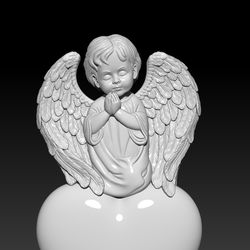 3D STL Model for CNC file Tombstone Angel