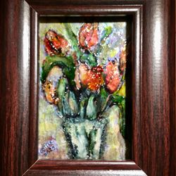 tulips in a vase