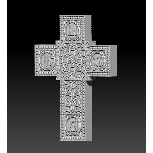 3D MODEL STL file Cross with ornament for tombstone for cutt - Inspire ...