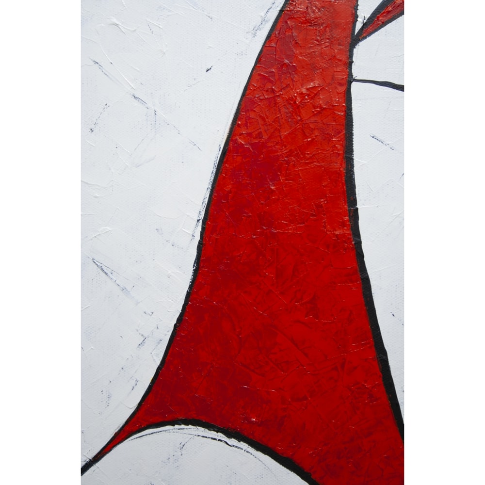 Hen-party-red-white-red-art-deco-abstract-painting-canvas-round-dance-red-corner-White-background-Wedding-Fine-Art-Paintings-Modern-paintings-acrylic-painting-M