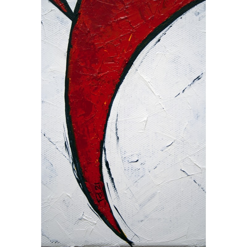 Hen-party-red-white-red-art-deco-abstract-painting-canvas-round-dance-red-corner-White-background-Wedding-Fine-Art-Paintings-Modern-paintings-acrylic-painting-M