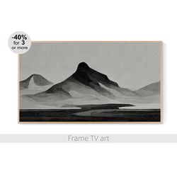Frame TV art Digital Download 4K, Samsung Frame TV Art landscape, Frame TV art minimalist abstract mountains | 720