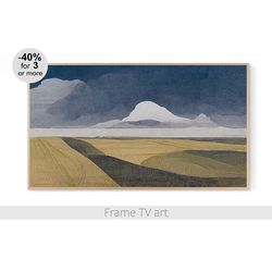 frame tv art digital download 4k, samsung frame art tv landscape, frame art tv absrtact painting mountains | 721