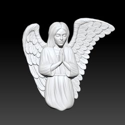 3D STL Model for CNC Router Aspire Artcam 3D Printer Engraver Carving Milling. Tombstone Praying Angel