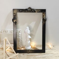 decorative photo frame. frame with a rooster. gothic frame. gothic decor, home decor