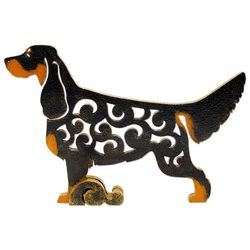 Gordon Setter figurine, statue made of wood (MDF), statuette hand-painted