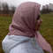 Warm hood kerchief. Winter hood scarf. Waterproof, quilted hood. Detachable puffy hooded. Winter hat shawl. Pink hood.