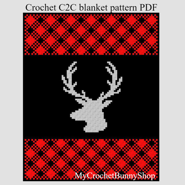 buffako-plaid-deer-crochet-C2C-blanket.png