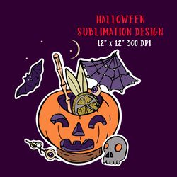 Halloween Party sublimation design, PNG Pumpkin clipart. Halloween tshirt design, Halloween greeting and invitation card