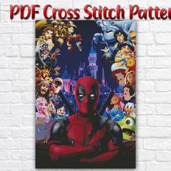 Deadpool Cross Stitch Pattern / Disney Characters Cross Stitch Pattern / Marvel Heroes Printable Cross Stitch Pattern