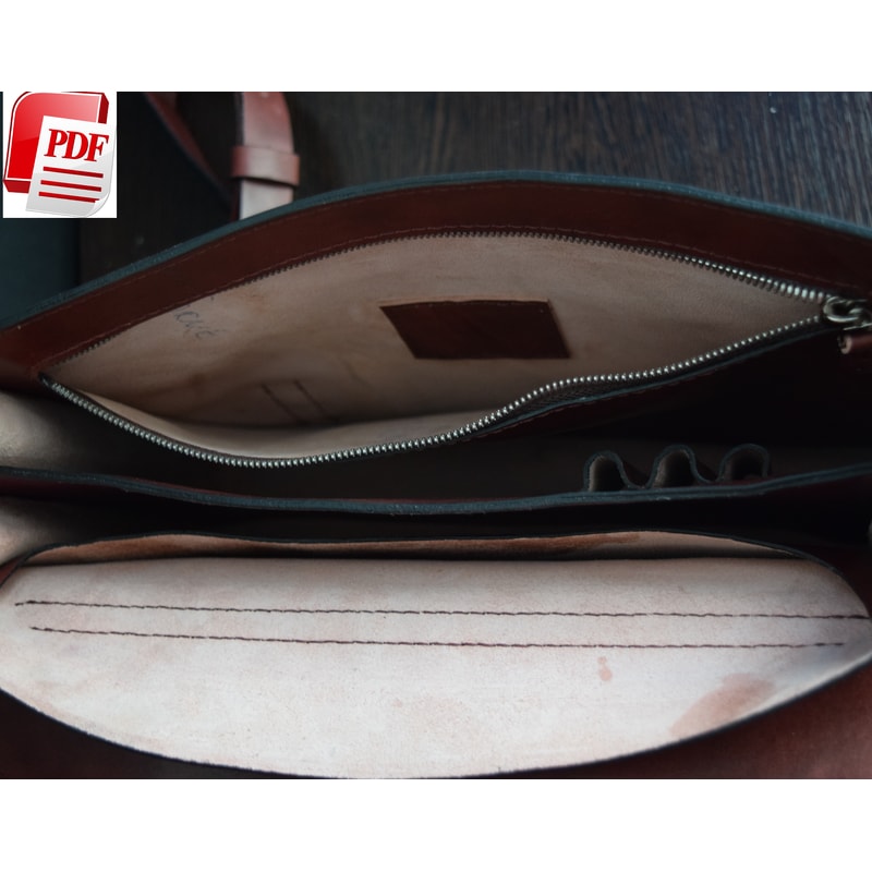 Leather Bag PDF - Briefcase Template - PDF Bag - Leather PD | Inspire ...
