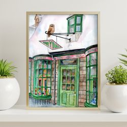 honeydukes print, harry potter poster, download digital print, kidsroom wall decor, downloadable poster print