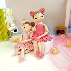 Ballerina doll - crochet doll with removable clothes