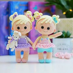 Baby Bonnie - crochet doll with little bunny