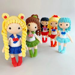 Sailor Moon Team - crochet anime doll