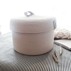 cotton basket with lid,home decor,storage and organization,storage system, rope box