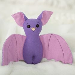 Bat plush, Kawaii plush, 21st birthday gift for her, Teenage girl gifts, Custom plush, Felt animals, 16th birthday gift