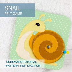 PDF Pattern, Quiet book page Snail