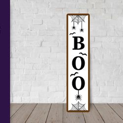 Halloween Porch Sign SVG. Boo Vertical Front Sign