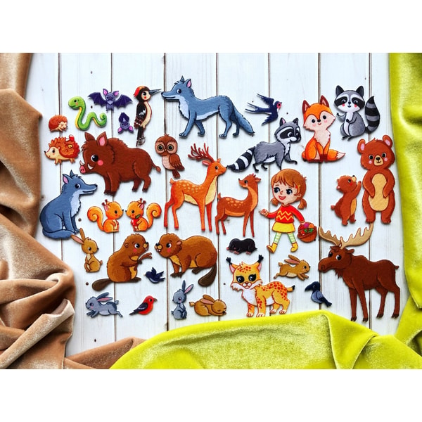 Animals Tablet Educational tablet, Forest Animals set, Felt story, Tactile | Inspire ...
