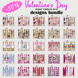 tumbler bundle / Valentines day Set of 25 Photo Tumbler Design SEAMLESS / sublimate designs STRAIGHT 20 OZ - 44