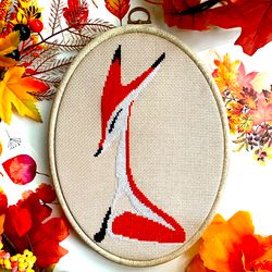 cross stitch pattern pdf elegant fox by crossstitchingforfun instant download, fox cross stitch pattern pdf, animal