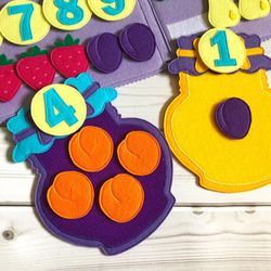 Educational undefined Book Montessori Activity, Learn To Count, Numbers In Felt, Developmental Toys, Quiet Book