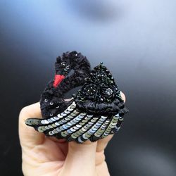 Swan Brooch bird brooch handmade gift for woman