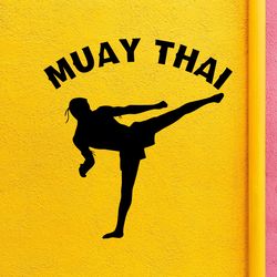 Thai Boxing Muay Thai The Martial Art Of Thailand, Car Stickers Wall Sticker Vinyl Decal Mural Art Decor