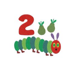 Hungry Caterpillar Machine Embroidery Design,cute machine embroidery design,2 sizes,Instant Download--729