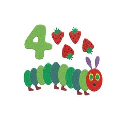 Hungry Caterpillar Machine Embroidery Design,cute machine embroidery design,2 sizes,Instant Download--731