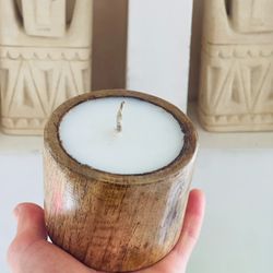 Wooden Candle, Decorative Candle, Candle Holder, Bali Candle