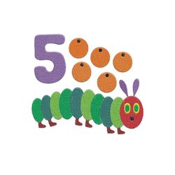 Hungry Caterpillar Machine Embroidery Design,cute machine embroidery design,2 sizes,Instant Download--732