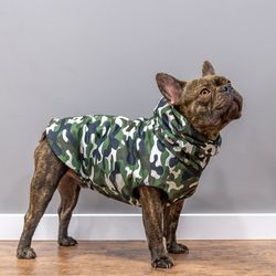 camouflage custom french bulldog waterproof raincoats dog autumn coat frenchies fall rainy weather water resistant coat