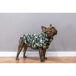 Camouflage Custom French Bulldog Waterproof Raincoats Dog Autumn Coat Frenchies Fall Rainy Weather Water Resistant Coat