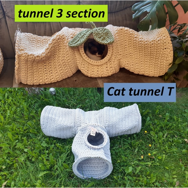 Crochet pet tunnel Modern crochet cat furniture Cat house Ca - Inspire ...