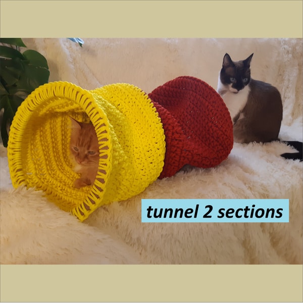 Crochet pet tunnel Modern crochet cat furniture Cat house Ca - Inspire ...