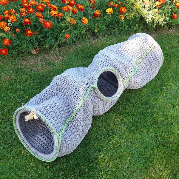 Crochet pet tunnel Modern crochet cat furniture Cat house Ca - Inspire ...