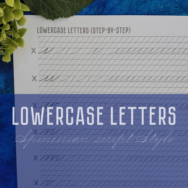 Printable A4 Spencerian Script Calligraphy Lowercase letters | Inspire ...