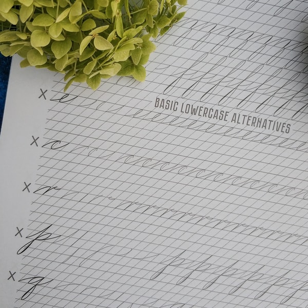 Printable A4 Spencerian Script Calligraphy Lowercase letters | Inspire ...
