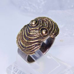 Bimetal Ring of Namira /  Celtic ring / Skyrim ritual ring / The Elder Scrolls ring / Unusual wedding ring
