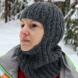 Knit balaclava, Ski mask, Wool balaclava hat, Full face mask for women and men, Unisex balaclava